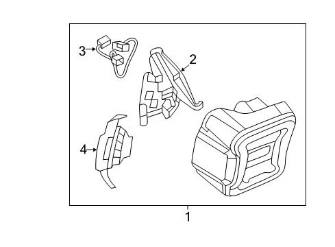 2020 Jeep Wrangler Combination Lamps Lamp-Tail Diagram for 68434890AB