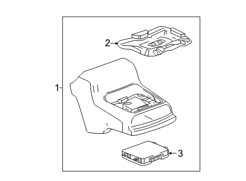 2020 Chevrolet Camaro Center Console Rear Panel Diagram for 84745152