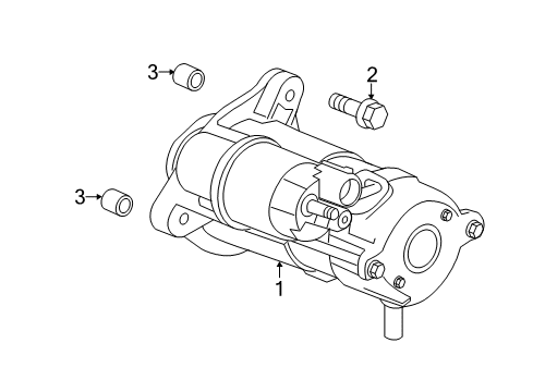 2015 Chevrolet Spark Starter Starter Diagram for 25193776