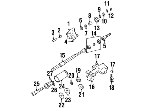 2003 Oldsmobile Aurora Housing & Components Lower Shaft Bolt Diagram for 26058124