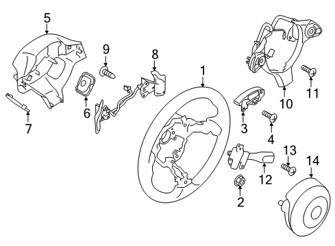 2020 Toyota 86 Steering Column & Wheel, Steering Gear & Linkage Switch Assembly Diagram for SU003-06963