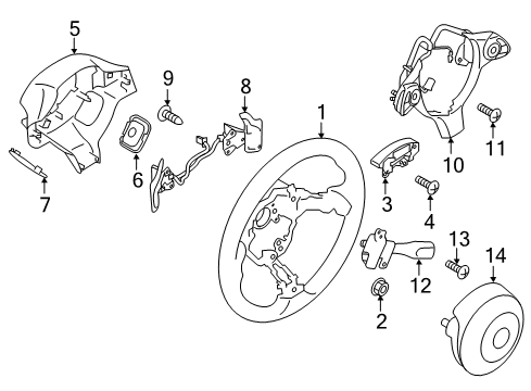 2017 Toyota 86 Steering Column & Wheel, Steering Gear & Linkage Switch Assembly Diagram for SU003-07459