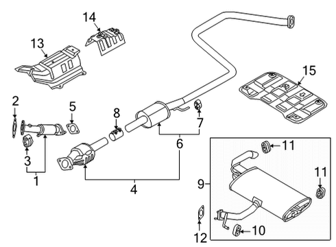 2022 Hyundai Elantra Exhaust Components HANGER Diagram for 28780AA900
