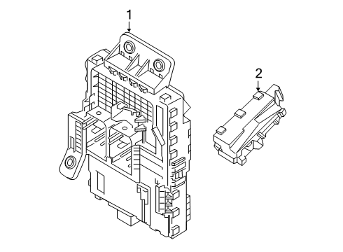 2020 Kia Forte Fuse & Relay Instrument Junction Box Assembly Diagram for 91950M7370