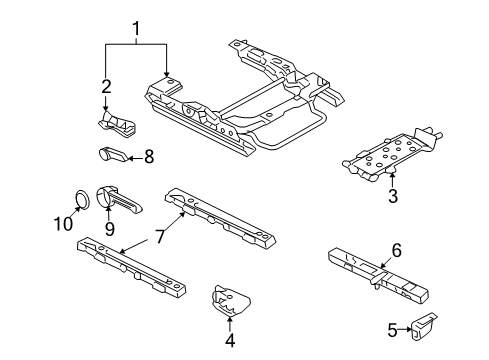 2007 Ford Fusion Tracks & Components Support Diagram for 7E5Z-5461708-A