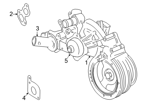 2001 Chevrolet Corvette Cooling System, Radiator, Water Pump, Cooling Fan Gasket-Water Pump Diagram for 12559648