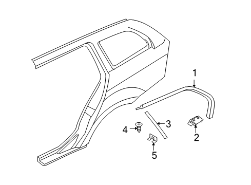 2012 BMW 328i xDrive Exterior Trim - Quarter Panel Clamp Diagram for 51137157096