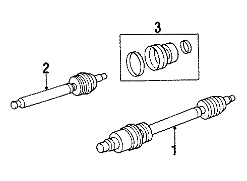 1997 Dodge Stratus Drive Axles - Front Cv Axle Shaft Assembly Diagram for R2073673AC