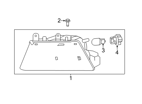 2014 Honda Insight Bulbs Unit FR Combi L Diagram for 33353-TM8-J02