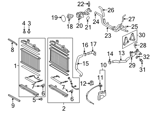 2007 Lexus ES350 Powertrain Control Engine Control Computer Diagram for 89661-3T832