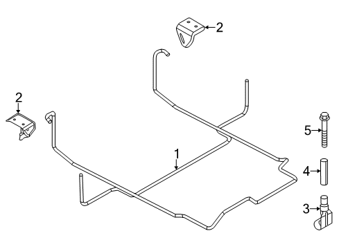 2013 Nissan NV200 Spare Tire Carrier Carrier Spare Tire Diagram for E7200-3LMMC