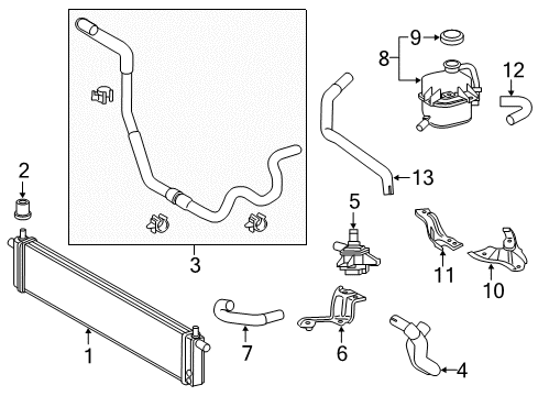 2015 Lexus NX300h Oil Cooler Oil Cooler Assembly Diagram for 33490-48010