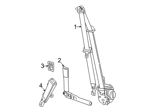 2022 Chevrolet Bolt EUV Front Seat Belts Buckle Diagram for 42781324