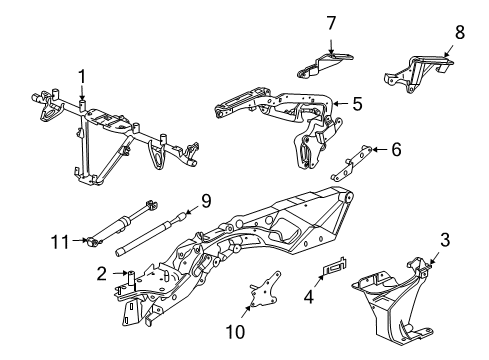 2005 Cadillac XLR Convertible Top Plate Asm, Folding Top Cyl Pivot Pinion Diagram for 88957080