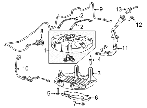 2016 Jeep Grand Cherokee Emission Components Screw-HEXAGON Head Diagram for 6509393AA