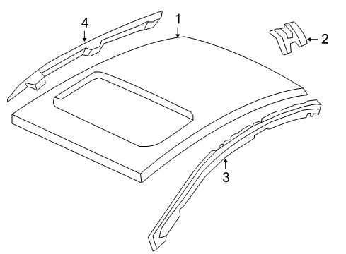 2010 Honda Civic Roof & Components Panel, Roof Diagram for 62100-SNE-A00ZZ