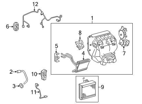 2014 Toyota Camry HVAC Case AC & Heater Assembly Diagram for 87050-06571
