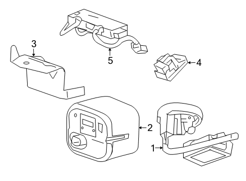 2012 Cadillac SRX Anti-Theft Components Switch Diagram for 12776206