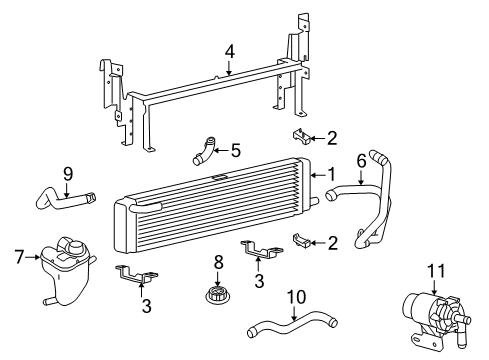 2007 Ford Mustang Intercooler Outlet Hose Diagram for 7R3Z-8D030-A