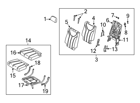 2020 Kia Telluride Third Row Seats Pad U Diagram for 89A25S9000