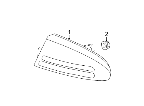 2004 Dodge Intrepid Tail Lamps Lamp-Tail Stop Turn Diagram for 4574960AN