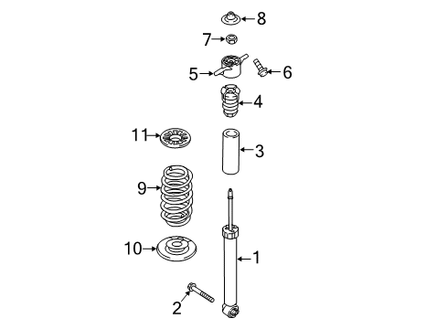 2019 Hyundai Elantra GT Shocks & Components - Rear Spring-Rear Diagram for 55350-G3150