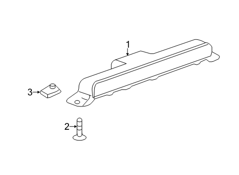 2013 Chevrolet Sonic High Mount Lamps High Mount Lamp Diagram for 96831000