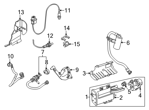 2008 Mini Cooper Emission Components Bracket Ventilation Valve Diagram for 13907509975