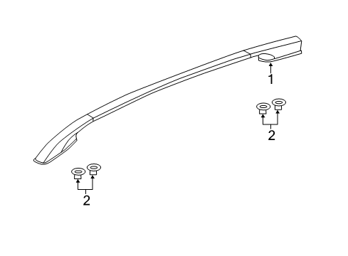 2015 Chevrolet Spark EV Luggage Carrier Luggage Rack Nut Diagram for 94515117