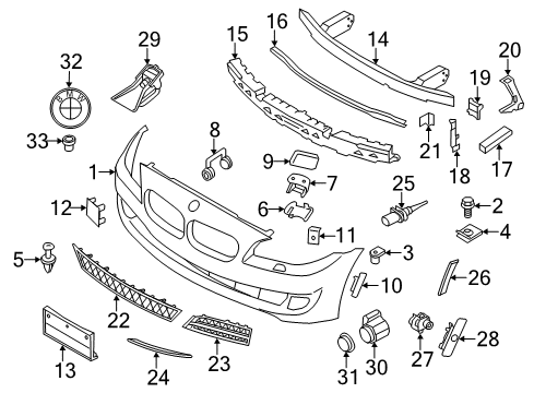 2010 BMW 535i GT Automatic Temperature Controls Temperature Sensor, Cold-Air Distributor Diagram for 64116929095