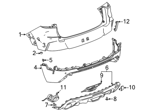 2021 Chevrolet Trailblazer Bumper & Components - Rear Reflector Diagram for 42743466