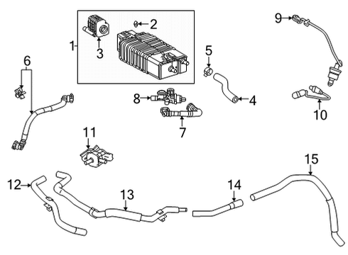 2022 Lexus NX450h+ Emission Components Valve Sub-Assembly, CLOS Diagram for 90910-15085