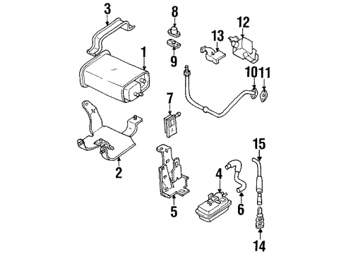 1999 Acura SLX Emission Components Canister, Fuel Diagram for 8-17113-327-0