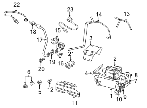 2005 Dodge Ram 1500 EGR System Hose-Vapor CANISTER Pass Thru Diagram for 52110233AD