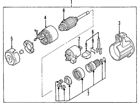 1998 Infiniti QX4 Starter Motor Assembly-Starter REMAN Diagram for 2330M-0W011RW