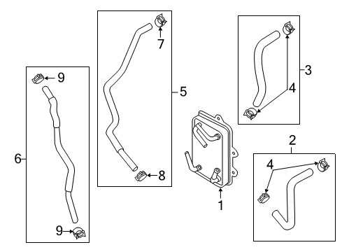 2011 Hyundai Sonata Trans Oil Cooler Hose Assembly-Radiator Diagram for 254144R500