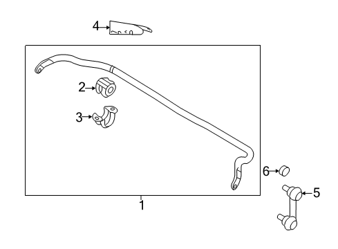 2014 Hyundai Equus Stabilizer Bar & Components - Front Protector, RH Diagram for 548913M100