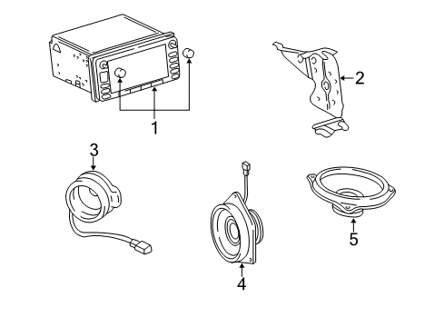 2004 Toyota Camry Sound System Tweeter Diagram for 86160-AA330