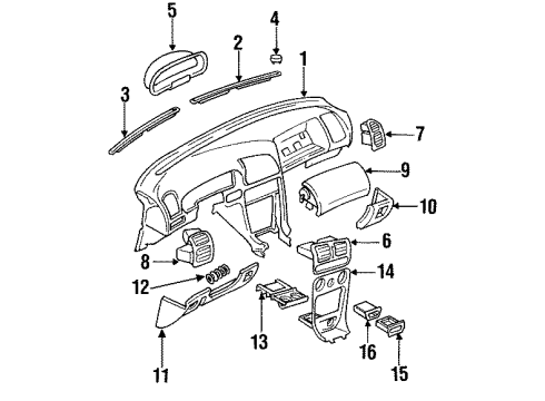 1994 Mitsubishi Galant Cluster & Switches, Instrument Panel Sensor-Vehicle Speed Diagram for MB622090