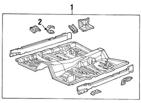 2002 Ford Crown Victoria Floor Floor Pan Diagram for 2W7Z5411135BA