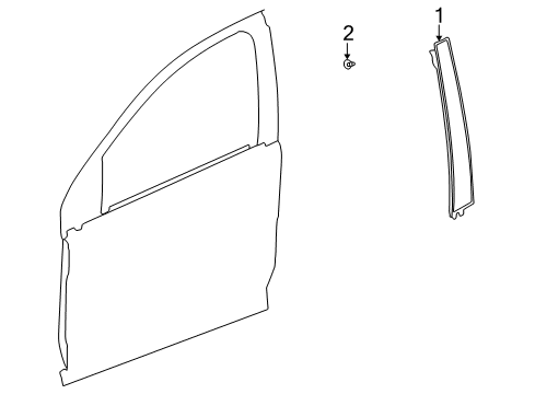 2007 Saturn Ion Exterior Trim - Front Door Applique Diagram for 22720377
