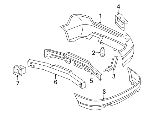 2010 Honda Civic Rear Bumper Face, Rear Bumper (Dot) Diagram for 04715-SVA-A90ZZ