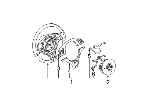 2000 BMW X5 Steering Column & Wheel, Steering Gear & Linkage Steering Wheel Control Switche Sport Diagram for 61316949754