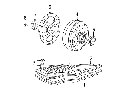 2001 Ford Taurus Automatic Transmission Transaxle Diagram for 1F1Z-7V000-ARM