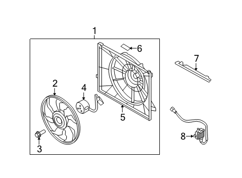 2010 Hyundai Sonata Cooling System, Radiator, Water Pump, Cooling Fan Controller(Pwm) Diagram for 25385-3K185