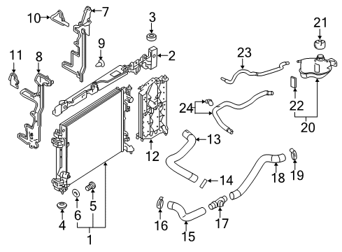 2018 Nissan Rogue Sport Radiator & Components Mounting Rubber-Radiator, Lower Diagram for 21507-4U00A