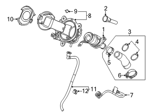 2020 Chevrolet Corvette Fuel System Components Evaporator Tube Diagram for 84245774