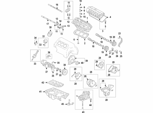 2019 Acura MDX Senders Bearing C, Main Upr Diagram for 13323-5G0-A01