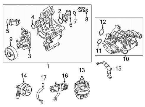 2021 BMW X3 Turbocharger BELT PULLEY, COOLANT PUMP Diagram for 11518663674