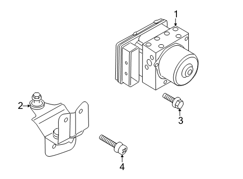 2007 Kia Amanti Anti-Lock Brakes Bracket-Hydraulic Module Diagram for 589603F000